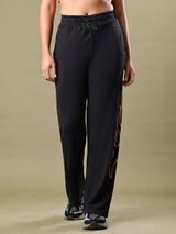 WOMEN BAGGY FLAME JOGGER BLACK