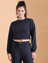 Drawstring Sweatshirt Black