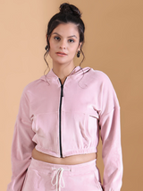 Luxe Velour Slate Pink Iconic Hoodie