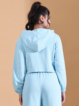 Zipper Hoodie Patch Pocket