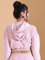 Luxe Velour Slate Pink Iconic Hoodie
