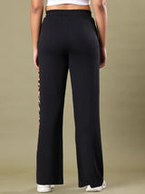 WOMEN BAGGY FLAME JOGGER BLACK