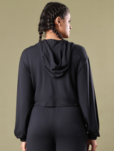 Zipper Hoodie Patch Pocket