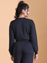 Drawstring Sweatshirt Black