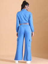ACTIVE WEAR CASUAL CO ORDS AZURE BLUE