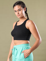 RIPPED CROP TOP BLACK