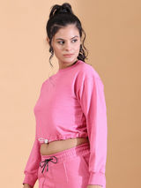 Drawstring Sweatshirt Pink