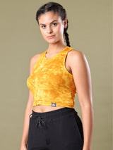 DRAWSTRING CROP TOP YELLOW