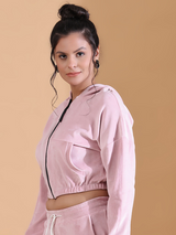 Luxe Velour Slate Pink Iconic Hoodie