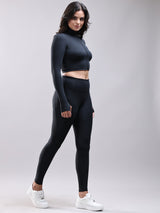 ACTIVE WEAR GYM CO ORDS BLACK