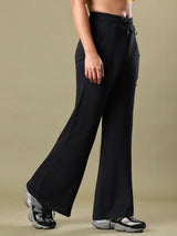 WOMEN BAGGY FLAME JOGGER BLACK