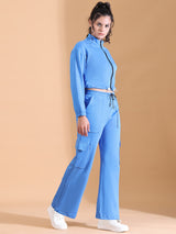 ACTIVE WEAR CASUAL CO ORDS AZURE BLUE