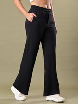 WOMEN BAGGY FLAME JOGGER BLACK