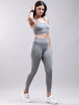 ACTIVE WEAR GYM CO ORDS SMOKE GREY