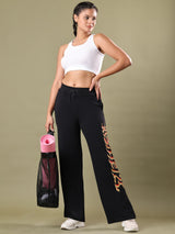 WOMEN BAGGY FLAME JOGGER BLACK