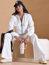 HOODED CO ORDS SET WHITE
