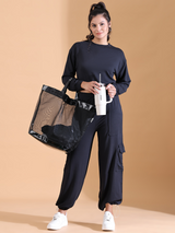 Women Baggy Side Pocket Jogger