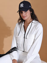 HOODED CO ORDS SET WHITE