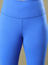 WOMEN SLIT FLAIR FLARE LEGGING COBALT BLUE