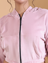 Luxe Velour Slate Pink Iconic Hoodie
