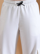 HOODED CO ORDS SET WHITE