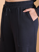 CREW NECK BAGGY CO ORDS BLACK