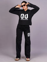 Women Black Printed Co-Ords