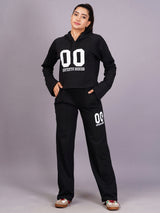 Women Black Printed Co-Ords