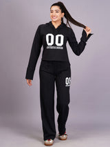 Women Black Printed Co-Ords