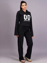 Women Black Printed Co-Ords