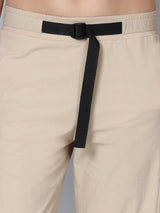 Comfort Hight Fit Beige Nylon Flared Yoga Pant