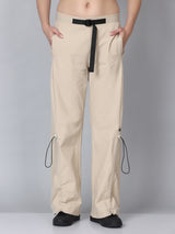 Comfort Hight Fit Beige Nylon Flared Yoga Pant