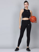 Black Tight Fit Sport Bra Co-Ords