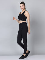 Black Snug Fit GYM Co-ords