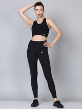 Black Snug Fit GYM Co-ords
