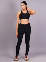 Black Ripped Active wear Gym Co-Ords