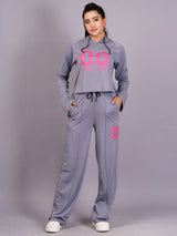 Purple Grey Printed Co-Ords Set