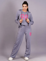 Purple Grey Printed Co-Ords Set