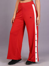 Women Red Buttoned pants