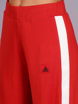 Women Red Buttoned pants