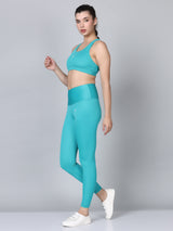 Teal Blue Snug Fit Gym Co-ords