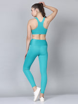 Teal Blue Snug Fit Gym Co-ords