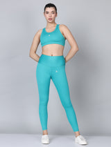Teal Blue Snug Fit Gym Co-ords