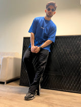 MEN'S SOLID OVERSIZE T-SHIRT- BLUE