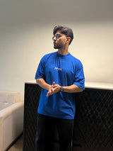 MEN'S SOLID OVERSIZE T-SHIRT- BLUE