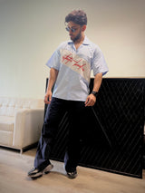 Aesthetic Bolddrop Oversized Graphic Shirt – Sky Blue