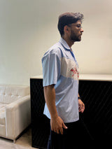 Aesthetic Bolddrop Oversized Graphic Shirt – Sky Blue