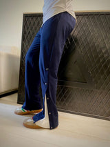 Retro Bootcut Joggers-Navy Blue