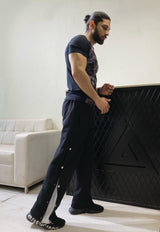 Men's Raglan Tee- Grey/Black