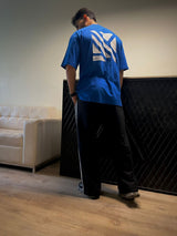 MEN'S SOLID OVERSIZE T-SHIRT- BLUE